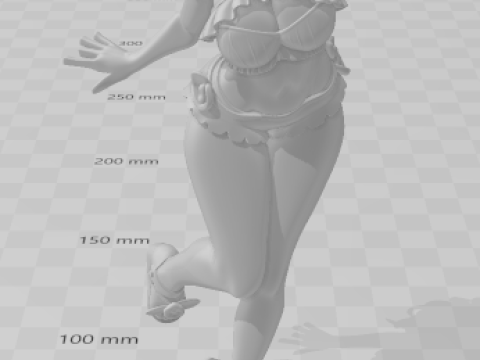 बोनकोस 3डी स्टाइल मंगा एनीमे लॉली महिला कैरिकैटो 3D प्रिंट मॉडल