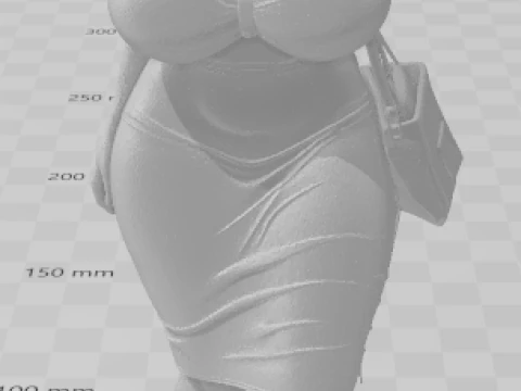 Bonecos 3d style manga anime lolli women caricato 3D Print Model