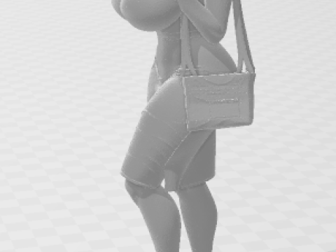 Bonecos estilo 3d manga anime lolli mujeres caricato Modelo de impresión 3D