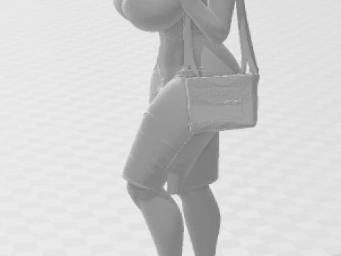 Bonecos 3d style manga anime lolli women caricato 3D Print Model