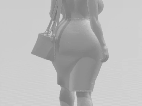 Bonecos 3d style manga anime lolli women caricato 3D Print Model