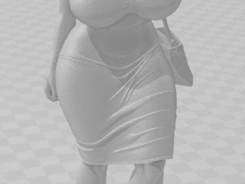 Bonecos 3d style manga anime lolli women caricato 3D Print Model