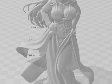 Bonecos 3d style manga anime lolli women saori saint seiya caricato 3D Print Model