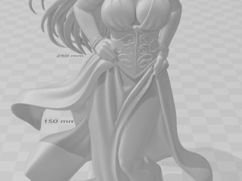 Bonecos 3d style manga anime lolli women saori saint seiya caricato 3D Print Model