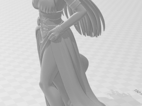 Bonecos 3d style manga anime lolli women saori saint seiya caricato 3D Print Model