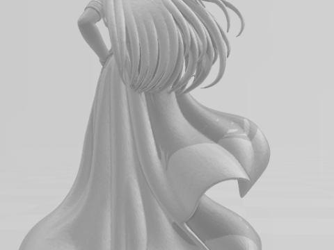 Bonecos 3d style manga anime lolli women saori saint seiya caricato 3D Print Model