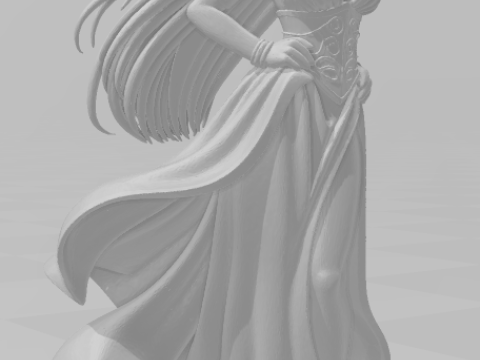 Bonecos 3d style manga anime lolli women saori saint seiya caricato 3D Print Model