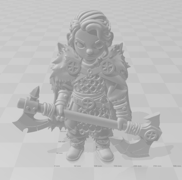 Bonecos 3d style manga anime lolli women viking caricato 3D Print Model .c4d .max .obj .3ds .fbx .stl .blend