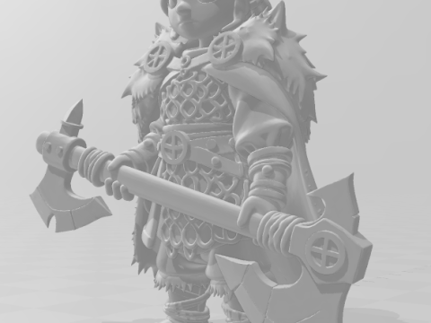 Bonecos 3d style manga anime lolli women viking caricato 3D Print Model