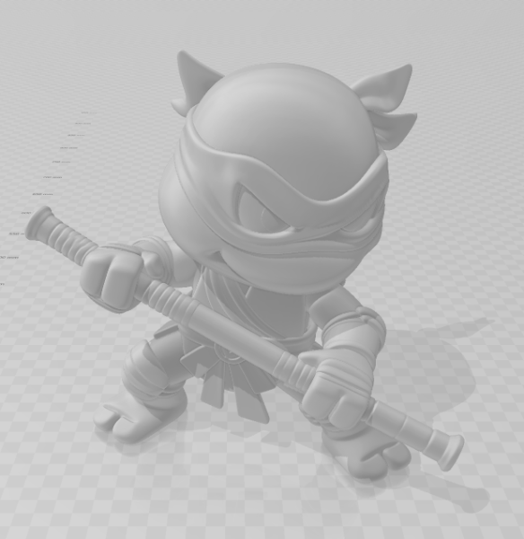 Bonecos 3d style manga anime turtle mutante ninja caricato 3D Print Model .c4d .max .obj .3ds .fbx .stl .blend 