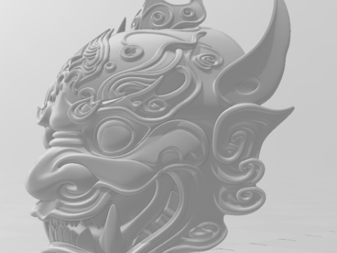 Bonecos 3D-Stil Manga-Anime-Maske Chinesisch Caricato 3D Druckmodell