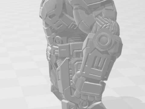 Bonecos 3D-stijl manga anime hulk gewapende pantsercaricato 3D printmodel