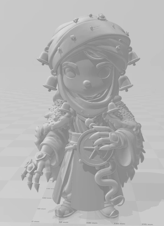 Bonecos 3d style manga anime warrior desert magician caricato 3D Print Model .c4d .max .obj .3ds .fbx .stl .blend 