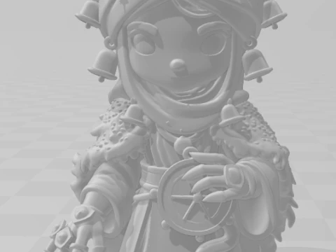 Bonecos estilo 3d manga anime guerrero desierto mago caricato Modelo de impresión 3D