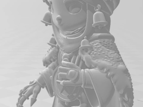 Bonecos 3d style manga anime warrior desert magician caricato 3D Print Model