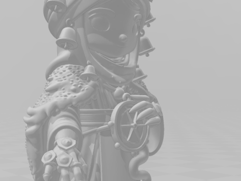 Bonecos style 3d manga anime guerrier désert magicien caricato Modèles 3D en vedette