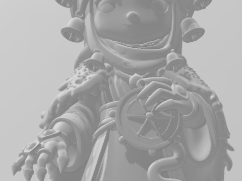 Bonecos style 3d manga anime guerrier désert magicien caricato Modèles 3D en vedette