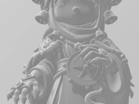 Bonecos 3d style manga anime warrior desert magician caricato 3D Print Model