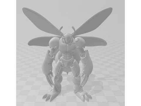 Bonecos 3D 风格漫画动漫战士蜜蜂巨人 abelho caricato 3D 打印模型