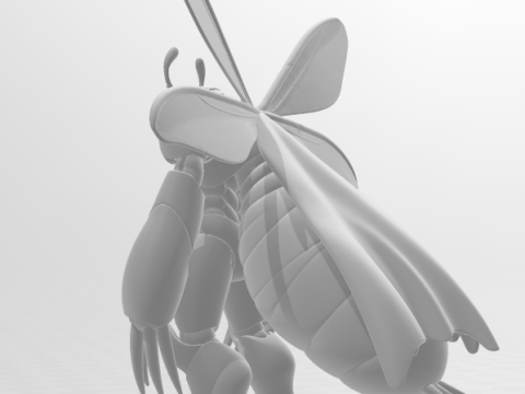 Bonecos 3D 风格漫画动漫战士蜜蜂巨人 abelho caricato 3D 打印模型