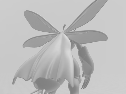 Bonecos 3D 风格漫画动漫战士蜜蜂巨人 abelho caricato 3D 打印模型