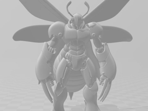 Bonecos 3D 风格漫画动漫战士蜜蜂巨人 abelho caricato 3D 打印模型