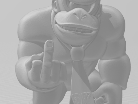 Bonecos 3d style manga anime donkey kong evil mal caricato Modello di stampa 3D