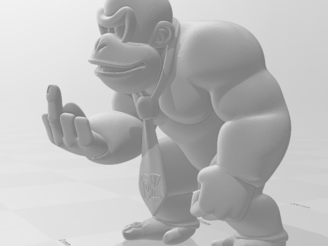 Bonecos 3d style manga anime donkey kong evil mal caricato Modello di stampa 3D