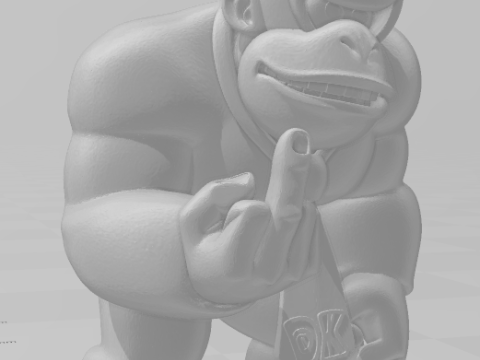 Bonecos 3d style manga anime donkey kong evil mal caricato Modello di stampa 3D