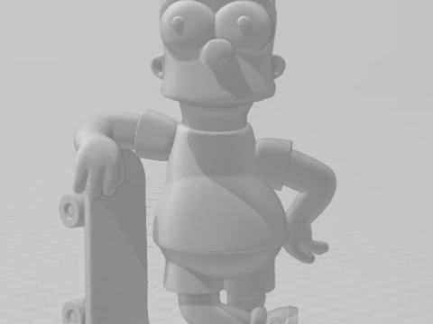 Bonecos 3d style manga anime bart simpsons caricato 3D Print Model