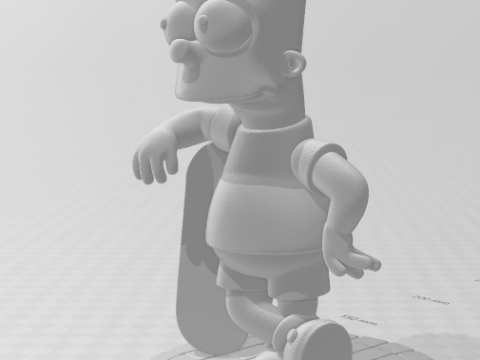 Bonecos 3d style manga anime bart simpsons caricato Modello di stampa 3D