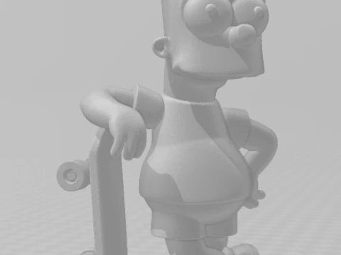 Bonecos 3d style manga anime bart simpsons caricato 3D Print Model
