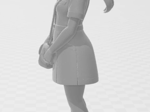 Bonecos 3d style manga anime lolli women caricato 3D Print Model