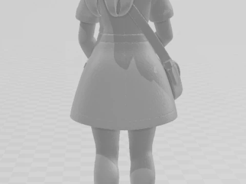Bonecos 3d style manga anime lolli women caricato 3D Print Model