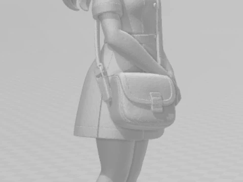 Bonecos 3d style manga anime lolli women caricato 3D Print Model