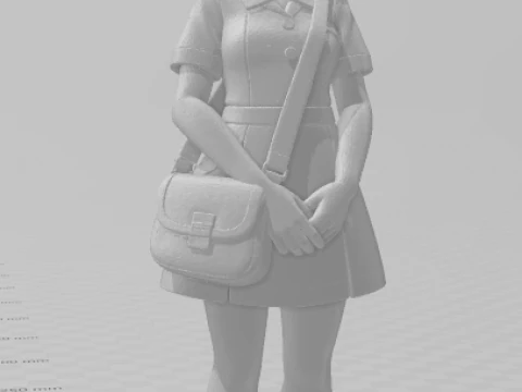 Bonecos 3d style manga anime lolli women caricato 3D Print Model