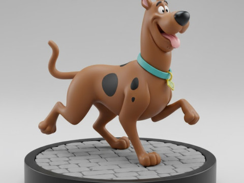 Bonecos 3D-stijl manga anime scooby doo caricato 3D printmodel