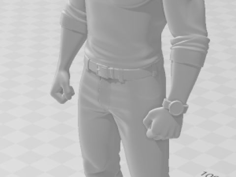 Bonecos 3d стиль манга аніме чоловічий стиль карикато 3D Принт Модель