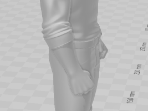 Bonecos 3d стиль манга аніме чоловічий стиль карикато 3D Принт Модель