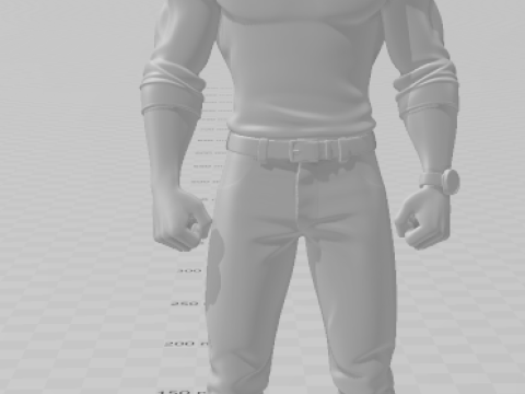 Bonecos 3d стиль манга аніме чоловічий стиль карикато 3D Принт Модель