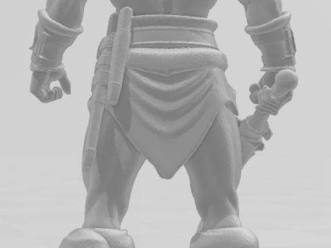 Bonecos 3d style manga anime man style conan barbaro caricato Modello di stampa 3D