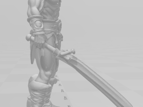 Bonecos 3d style manga anime man style conan barbaro caricato Modello di stampa 3D