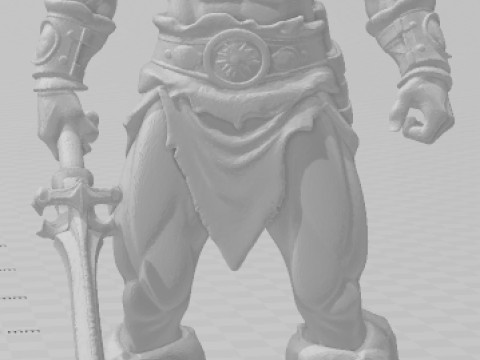 Bonecos 3d style manga anime man style conan barbaro caricato Modello di stampa 3D