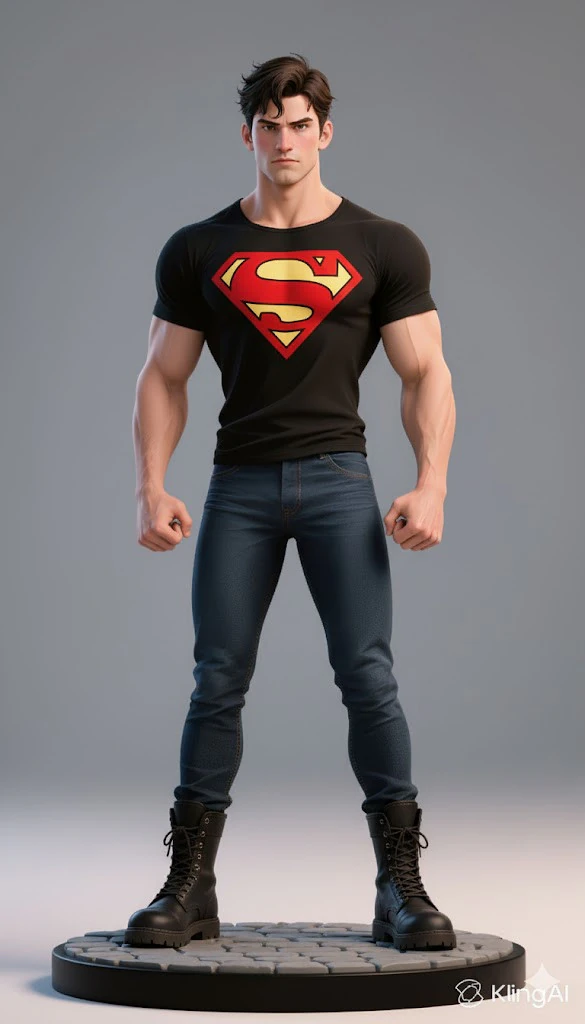 Bonecos 3d style manga anime man style shirt superman caricato 3D Print Model .c4d .max .obj .3ds .fbx .stl .blend 