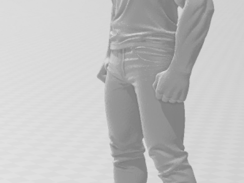 Bonecos 3d style manga anime man style shirt superman caricato 3D Print Model