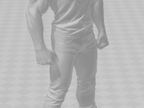 Bonecos 3d style manga anime man style shirt superman caricato 3D Print Model