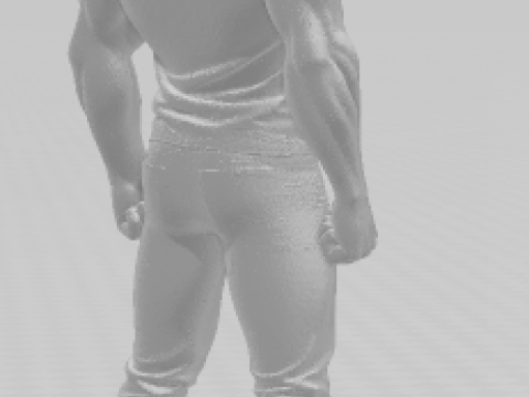 Bonecos 3d style manga anime man style shirt superman caricato 3D Print Model