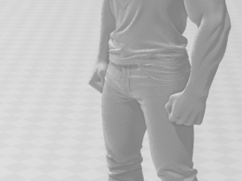 Bonecos 3d style manga anime man style shirt superman caricato 3D Print Model