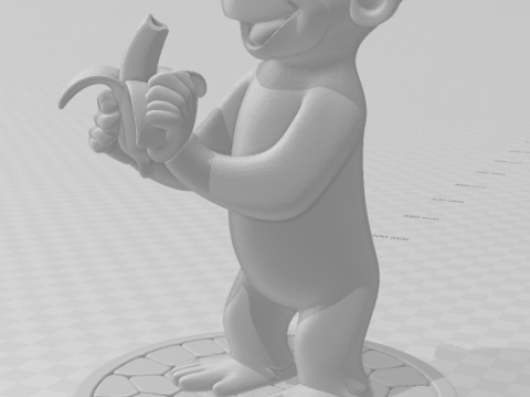 Bonecos 3d стиль манга аніме мавпа хорхе куріозо карикато 3D Принт Модель