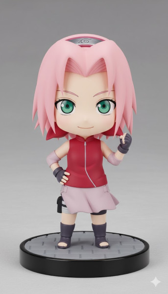 Bonecos 3d style manga anime sakura naruto caricato 3D Print Model .c4d .max .obj .3ds .fbx .stl .blend